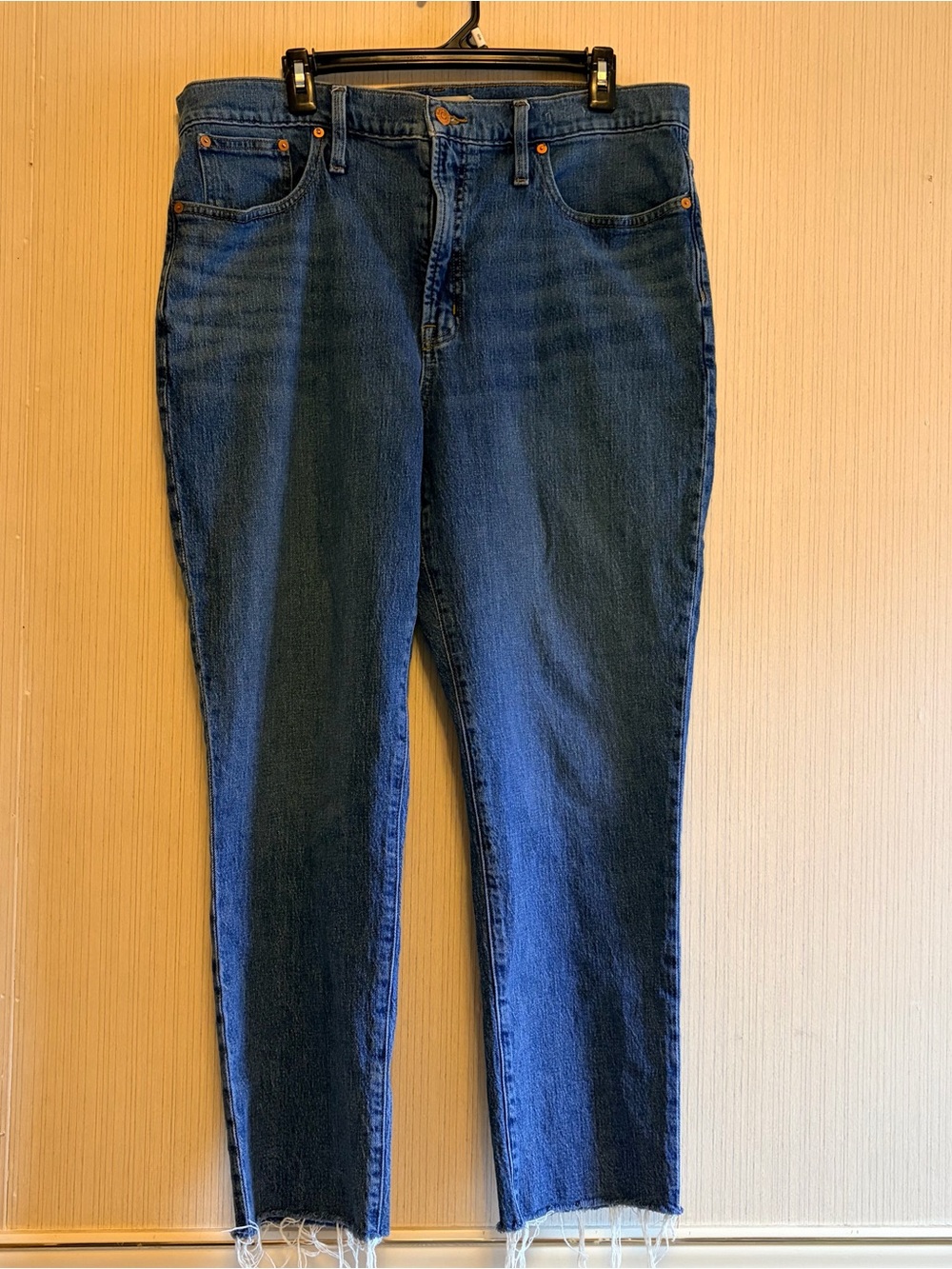 Madewell Perfect Vintage High-Rise Slim Jeans in Dark Blue Denim